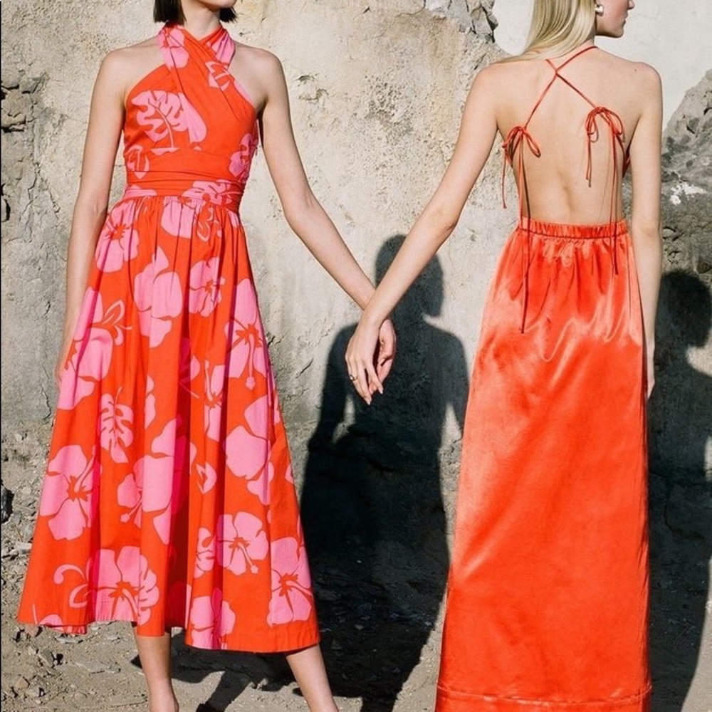 STAUD Hibiscus Moana Dress